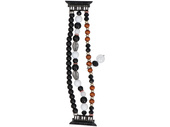 Bransoleta do smartwatcha GlacierX Multi Strand Beaded Charm Bracelet Black Amber do Apple Watch 38/40/41mm Czarno-bursztynowa