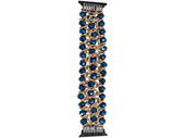 Bransoleta do smartwatcha GlacierX Sparkling Crystals Stretch Bracelet Imperial Blue do Apple Watch 38/40/41mm Niebieska