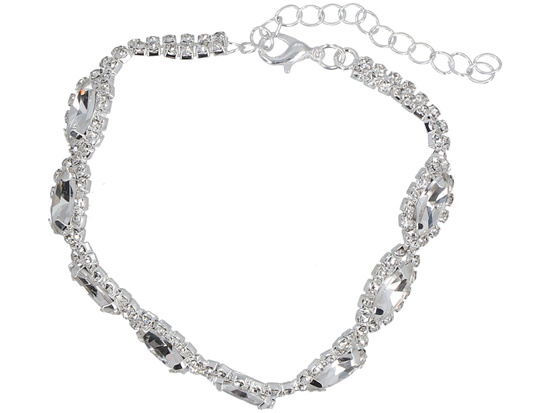 Komplet biżuterii Czarujący Srebrny zestaw Naszyjnik + kolczyki + bransoletka