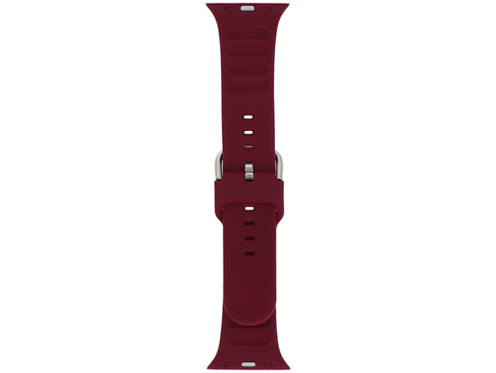 Pasek do smartwatcha GlacierX Silicone Grooved Burgundy do Apple Watch 38/40/41mm Burgundowy