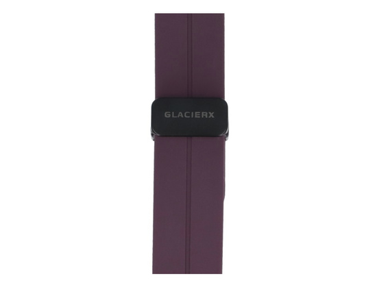 Neues Armband für Smartwatch GlacierX Silikon Magnetverschluss Violette Frucht Aubergine 22mm