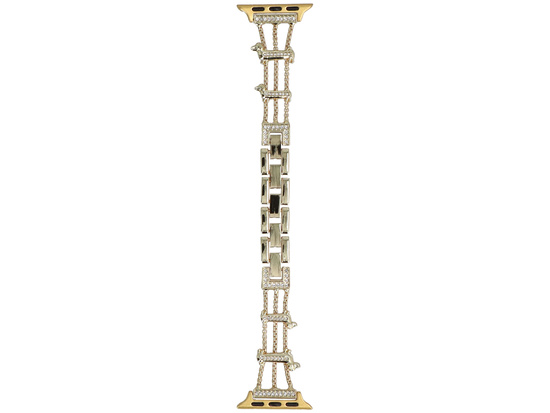 Bransoleta do smartwatcha GlacierX Zirconia Braided Chain Bracelet Gold do Apple Watch 38/40/41mm Złota