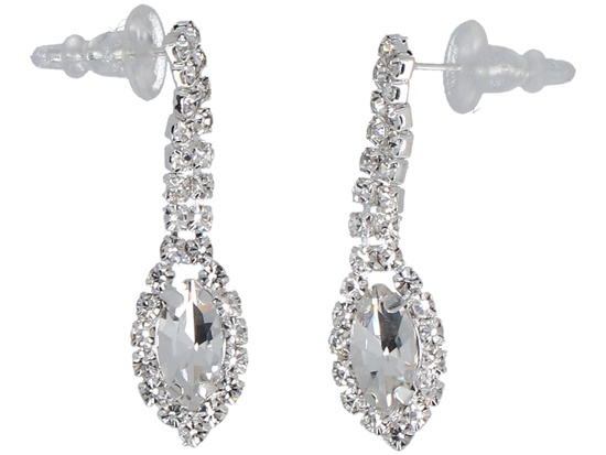 Komplet biżuterii Czarujący Srebrny zestaw Naszyjnik + kolczyki + bransoletka