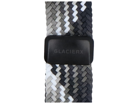 Pasek GlacierX Braided Magnetic Buckle Ebony Mosaic do Apple Watch 42/44/45/49mm Czarno-biały ombre