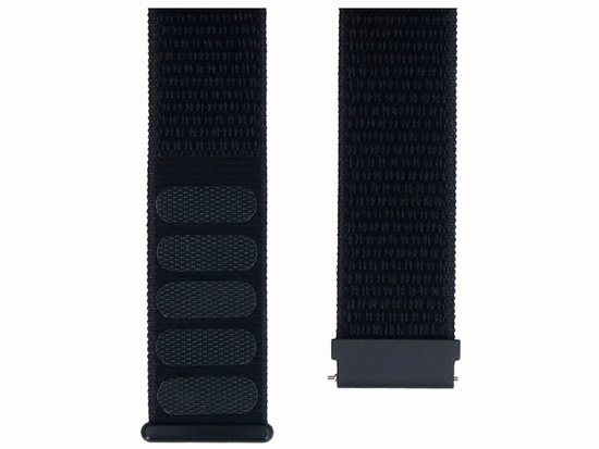 Neues Armband für Smartwatch GlacierX Grip Strap Nylon Schwarz 22mm