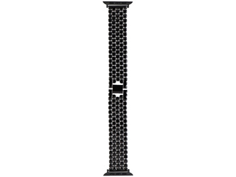 Neue Armbanduhr GlacierX Hex Grid Bracelet Black für Apple Watch 42/44/45/49mm Schwarz