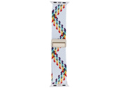 Pasek GlacierX Braided Magnetic Buckle Prism Stripes do Apple Watch 38/40/41mm Biało-tęczowy