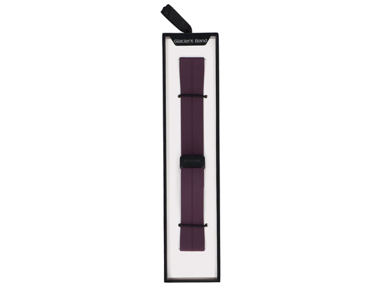Neues Armband für Smartwatch GlacierX Silikon Magnetverschluss Violette Frucht Aubergine 22mm