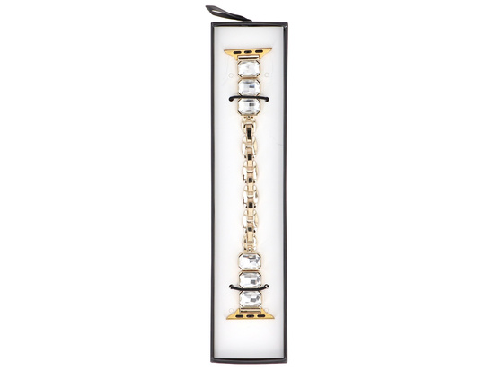 Neue Armbanduhr GlacierX Zirconia Chain Bracelet Gold für Apple Watch 38/40/41mm Farbe Gold