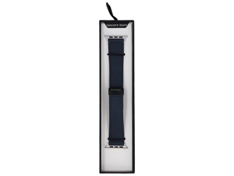 GlacierX Pasek Leather Magnetic Buckle Midnight Blue do Apple Watch 42/44/45/49mm Granatowy