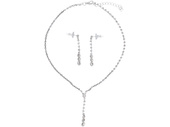 Komplet biżuterii Promienny Srebrny zestaw Naszyjnik + kolczyki