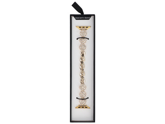 Bransoleta do smartwatcha GlacierX Zirconia Flower Chain Bracelet Gold do Apple Watch 38/40/41mm złoty
