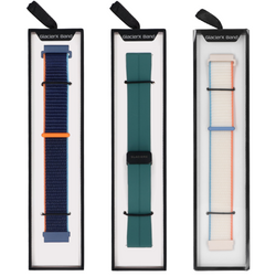 Zestaw pasków do smartwatcha GlacierX Grip Strap Nylon Tropical Cream +  Silicone Magnetic Buckle Forest Green + Grip Strap Nylon Ocean Blue 22mm