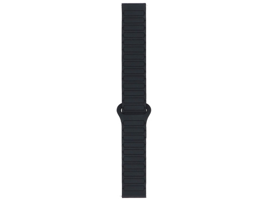 Neues Armband für die Smartwatch GlacierX Silikon Magnetisch Waffel Obsidian Flame Schwarz-Rot 22mm