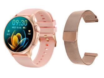 Smartwatch GlacierX Aura Rose Gold Pasek i Bransoleta mesh GX-AR60 BM