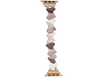 Bransoleta do smartwatcha GlacierX Gleam Heartbeat Stretch Bracelet Rose Coffee do Apple Watch 38/40/41mm Brązowo-Róż.