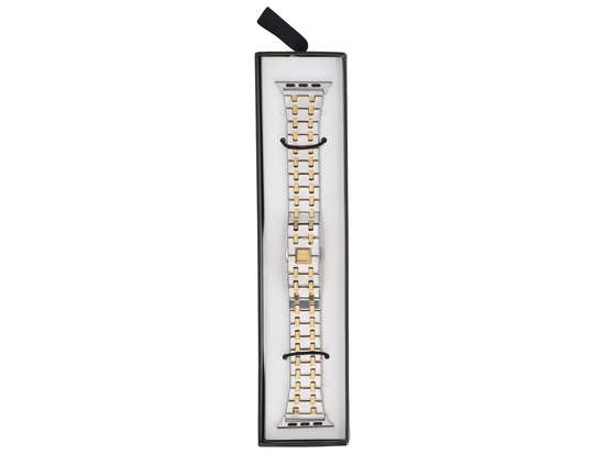 Neue Armbanduhrband GlacierX Modern Bicolor Silver&Gold für Apple Watch 38/40/41mm in Silber-Gold.