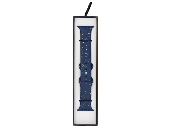 Pasek do smartwatcha GlacierX Silicone Pin&Loop Band Navy Sprinkle do Apple Watch 42/44/45/49mm Granatowy