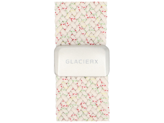 Neues Armband für die Smartwatch GlacierX Geflochtene Magnetverschluss Vanilla Sprinkle für die Apple Watch 38/40/41mm Cremefarben mit bunten Akzenten