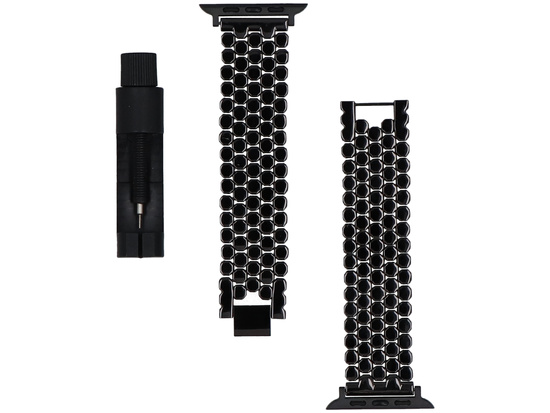 Bransoleta do smartwatcha GlacierX Hex Grid Bracelet Black do Apple Watch 42/44/45/49mm Czarna