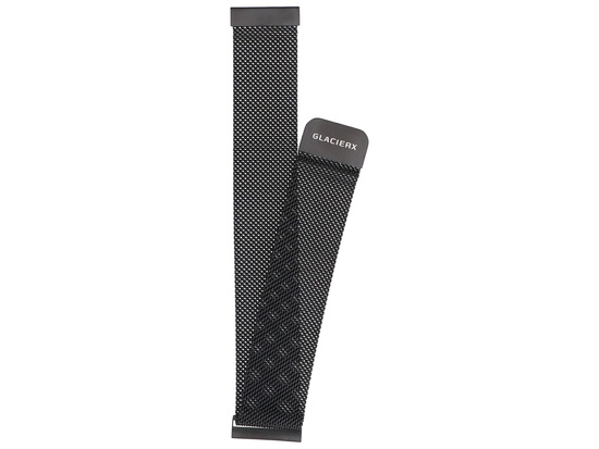 Bransoleta do smartwatcha GlacierX Milanese Magnetic Strap Black mesh Czarna 22mm