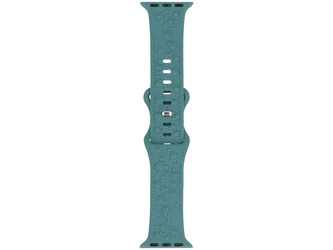 Pasek do smartwatcha GlacierX Silicone Textured Clover Green do Apple Watch 38/40/41mm Zielony