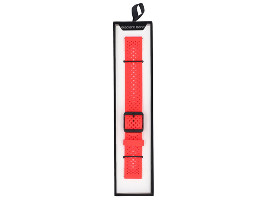 Pasek do smartwatcha GlacierX Silicone Air Dot Ice Red Czerwony 22mm