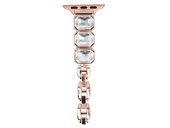 Neue Armbanduhr GlacierX Zirconia Chain Bracelet Roségold für Apple Watch 38/40/41mm Farbe Roségold