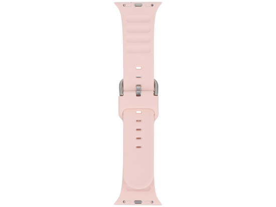 Gliederarmband für Smartwatch GlacierX Silikon Geriffelt Eisig Rosa für Apple Watch 38/40/41mm Rosa