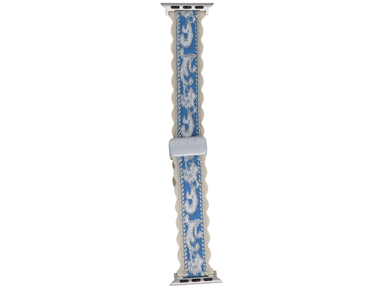 Pasek do smartwatcha GlacierX Leather Fusion Blue Weave do Apple Watch 38/40/41mm Niebieski