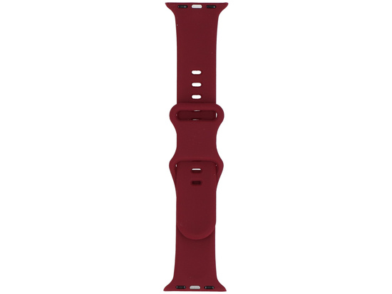 Pasek do smartwatcha GlacierX Silicone Leopard Burgundy do Apple Watch 38/40/41mm Burgundowy