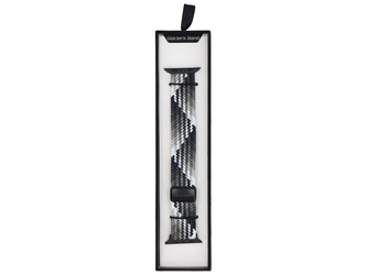 Pasek GlacierX Braided Magnetic Buckle Ebony Mosaic do Apple Watch 42/44/45/49mm Czarno-biały ombre