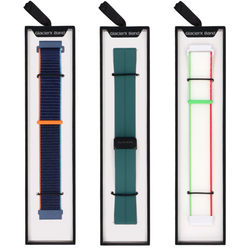Zestaw pasków do smartwatcha GlacierX Grip Strap Nylon Ice White + Silicone Magnetic Buckle Forest Green + Grip Strap Nylon Ocean Blue 22mm