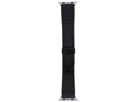 GlacierX Pasek Leather Magnetic Buckle Midnight Blue do Apple Watch 42/44/45/49mm Granatowy