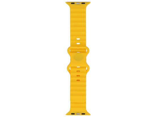 Pasek do smartwatcha GlacierX Silicone Classic Waffle Sunburst do Apple Watch 42/44/45/49mm Żółty