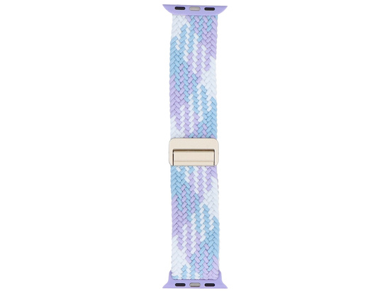 Pasek GlacierX Braided Magnetic Buckle Violet Candy do Apple Watch 38/40/41mm Biało-fioletowo-błękitny