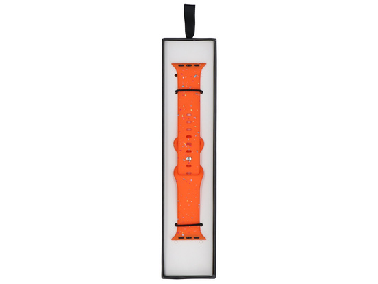 Pasek do smartwatcha GlacierX Silicone Pin&Loop Band Coral Sprinkle do Apple Watch 38/40/41mm Koralowy Pomarańczowy