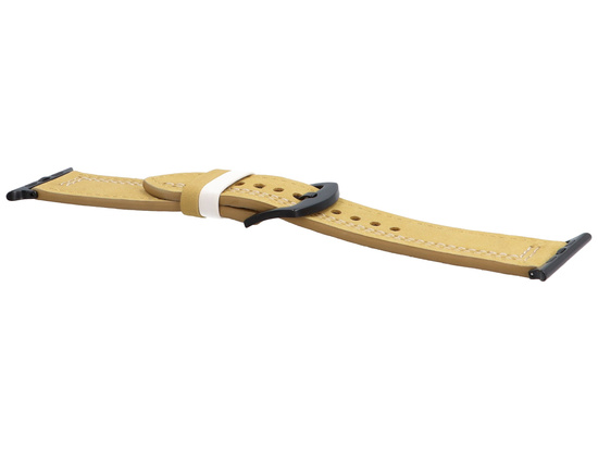 Neues Armband für die Smartwatch GlacierX Leather Seam Avocado Green, speziell für die Apple Watch 42/44/45/49mm.
