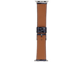 GlacierX Pasek Glossy Leather Midnight Blue do Apple Watch 38/40/41mm Fioletowa Ultramaryna