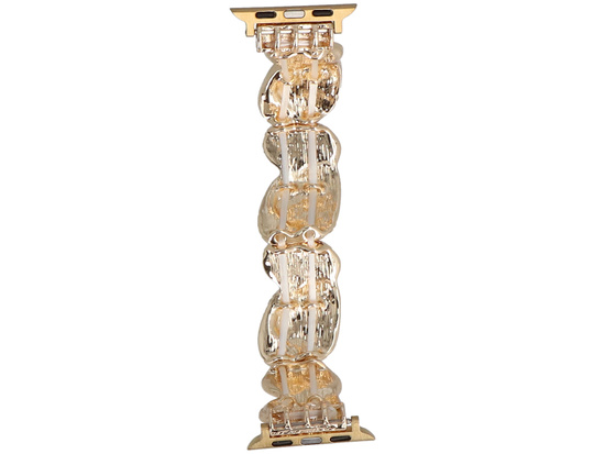 Bransoleta do smartwatcha GlacierX Gleam Layered Stretch Bracelet Mahogany Rose do Apple Watch 38/40/41mm Różowo-Kawowa