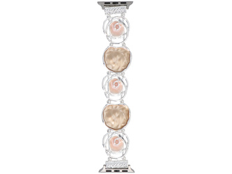 Bransoleta do smartwatcha GlacierX Gleam Bud Stretch Bracelet Frosted Peach do Apple Watch 38/40/41mm Brzoskwiniowa