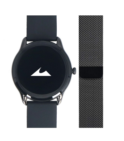 Neuer Smartwatch GlacierX Sphere Black + Mesh-Armband GX-SC36 BM