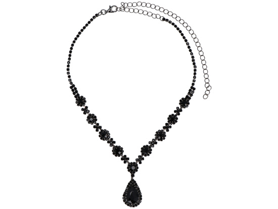 Komplet biżuterii Gotyk Czarny zestaw Naszyjnik + kolczyki