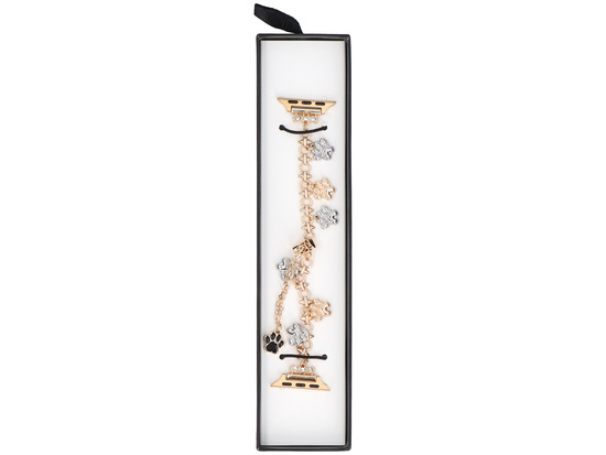 Bransoleta do smartwatcha GlacierX Slider Clasp Little Paws Charm Bracelet Gold do Apple Watch 38/40/41mm Złota
