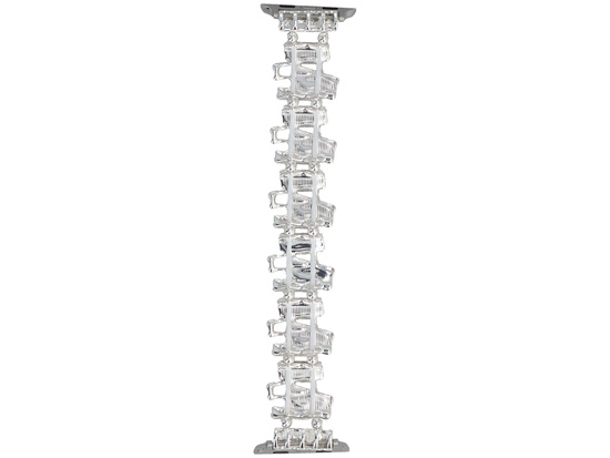 Bransoleta do smartwatcha GlacierX Gleam Crystals Stretch Bracelet Moonstone do Apple Watch 38/40/41mm Szara