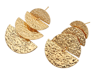 Kolczyki Fale Złote