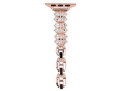 Neue Armbanduhr GlacierX Zirconia Clover Chain Bracelet Roségold für Apple Watch 38/40/41mm Farbe Roségold