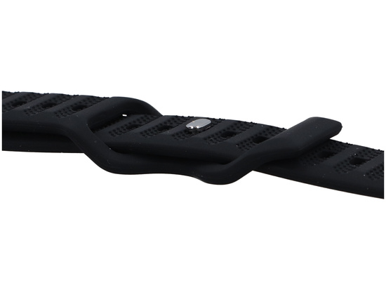 Pasek do smartwatcha GlacierX Silicone Ribbed Black do Apple Watch 42/44/45/49mm Czarny