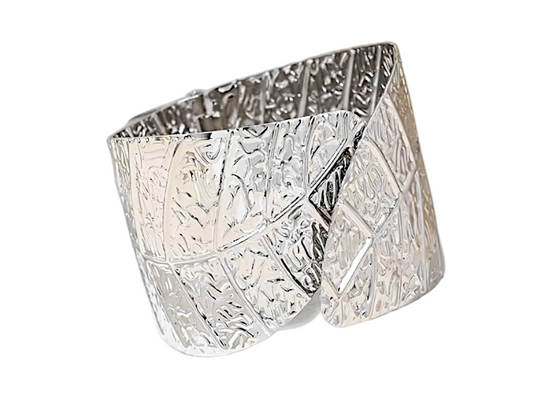 Bransoleta mankietowa Botanika Srebrna