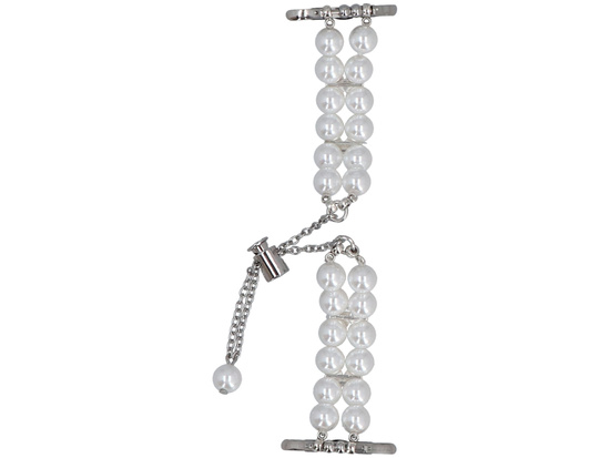 Bransoleta do smartwatcha GlacierX Slider Clasp Pearl Glow Bracelet White do Apple Watch 38/40/41mm Biała